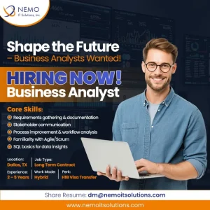Business NEMO IT Solutions Dallas,Texas (Hybrid)
