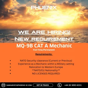 MQ-9B CAT A Mechanic Phoenix Solutions & Consulting Western Europe 