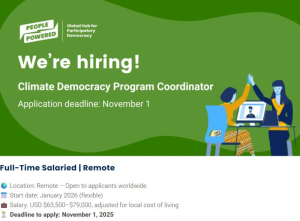 Climate Program Coordinator Democracy Collaborative USA