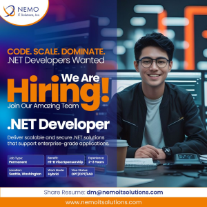 NET Developer NEMO IT Solutions Washington