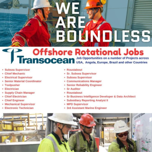 Senior Subsea Supervisor Transocean Mexico
